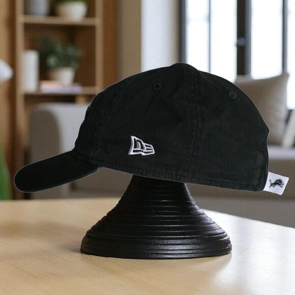 NEW ERA EXCLUSIVE (OSFA) Detroit Lions Men's Black Hat Black/White Embroidery - Picture 7 of 11